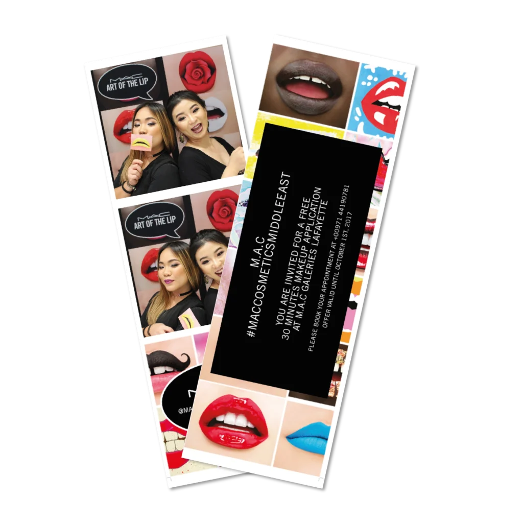 Creative Lip Art Photobooth Prints - Make your mark at events with customizable photo coupons featuring stunning lip art. #LipArtLove #PicturePerfectDeals