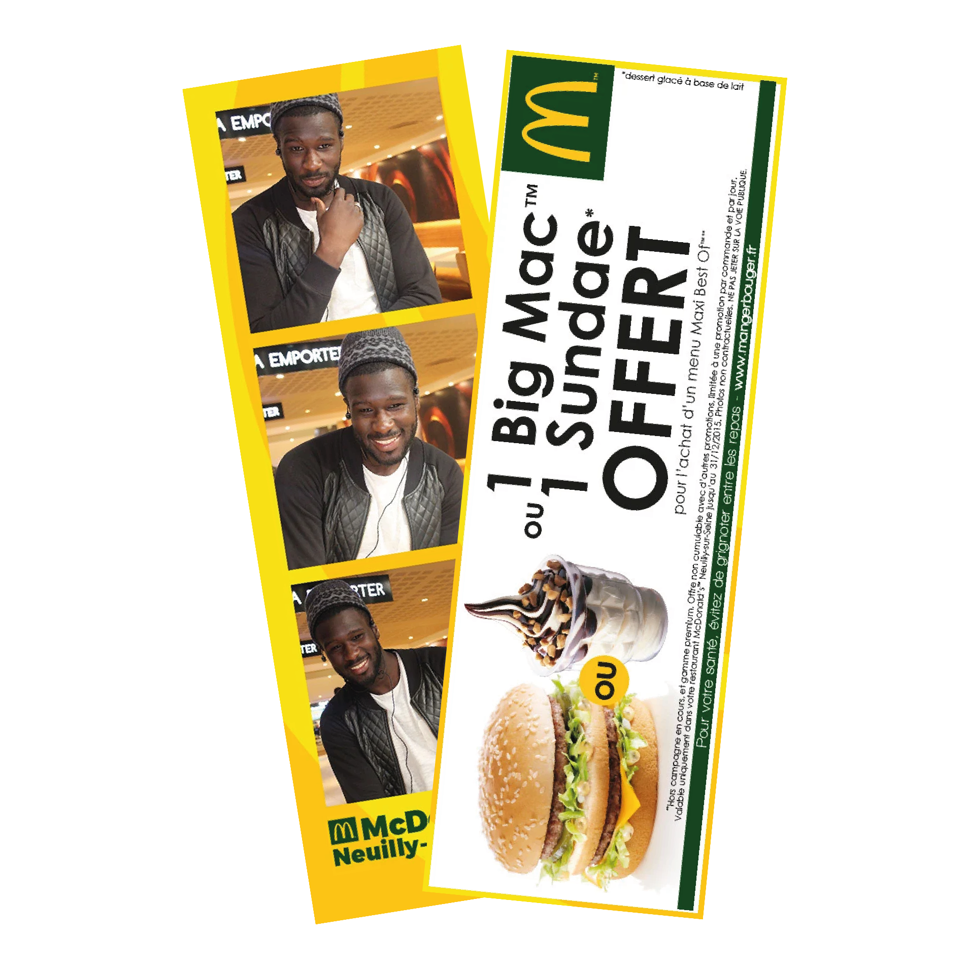 Celebrity Style Photobooth Discounts - Grab a free Big Mac or Sundae with our special edition photobooth coupons. #McDDeals #StarStuddedSavings