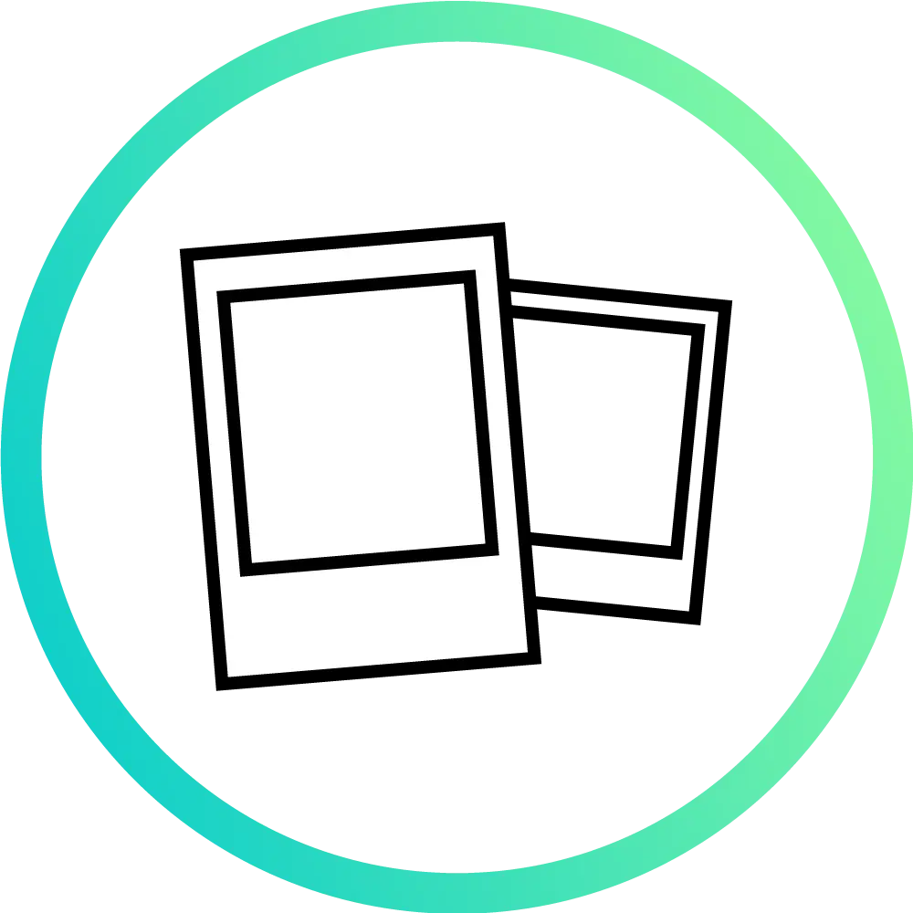 Icono para formatos multimedia, como fotos, GIF y vídeos.